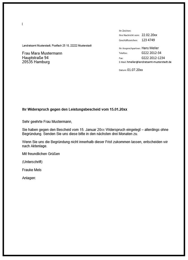 Musterbrief Din 5008